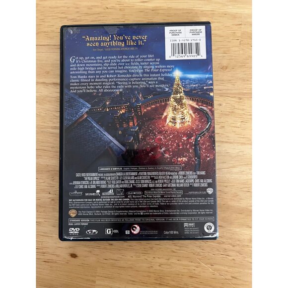 The Polar Express Full-Screen Edition DVD Tom Hanks Christmas Movie - Picture 4 of 4